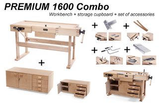 Image 1 produit Etabli de menuisier en bois Premium 1600 "COMBO"