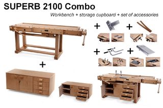 Image 1 produit Etabli de menuisier en bois Superb 2100 "COMBO"